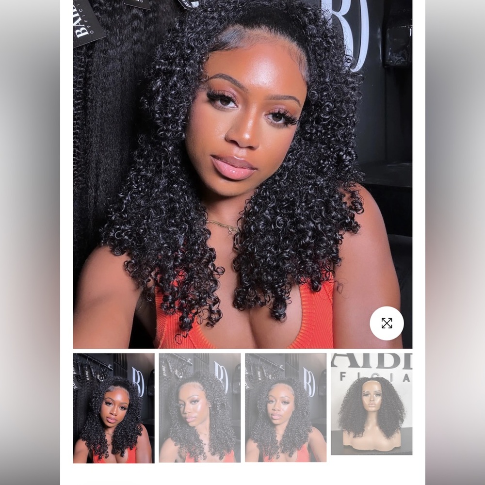 Baibe OfficialCurly Flip Over Half Wig 22 inch